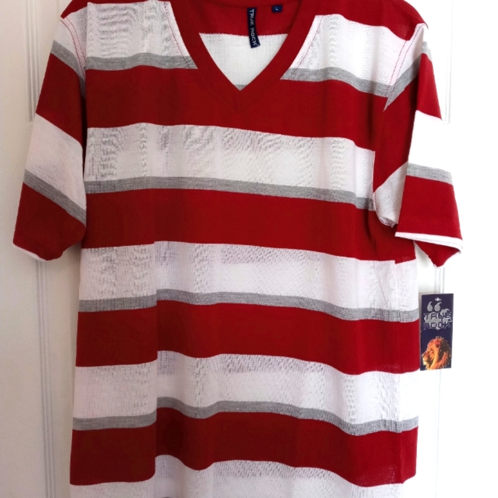 True Rock size L red/white men t-shirt